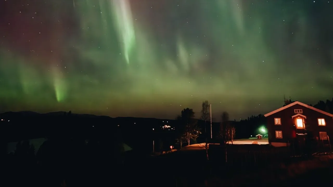 Grønne lys på himmelen